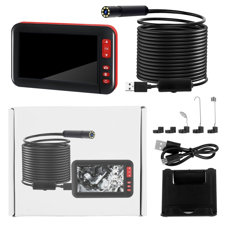 P20 4.3 Inch Screen Display HD1080P Inspection Endoscope with 8 LEDs, Length: 10m, Lens Diameter: 8mm, Mild Line - by PMC Jewellery | Online Shopping South Africa | PMC Jewellery | Buy Now Pay Later Mobicred