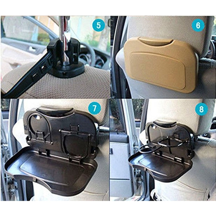 Folding Car Auto Back Seat Table Drink Food Cup Tray Holder Stand Desk - Car Drink Holders by PMC TechLife | Online Shopping South Africa | PMC TechLife