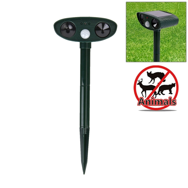 Powerful Ultrasonic Solar-powered Animal Repeller With PIR Sensor & Light Sensor - Outdoor Insect Repellent by PMC Jewellery | Online Shopping South Africa | PMC Jewellery