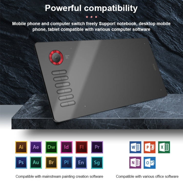 VEIKK A15PRO 10x6 inch 5080 LPI Type-C Interface Smart Touch Electronic Graphic Tablet (Grey) - free shipping - PMC Jewellery - Order now!