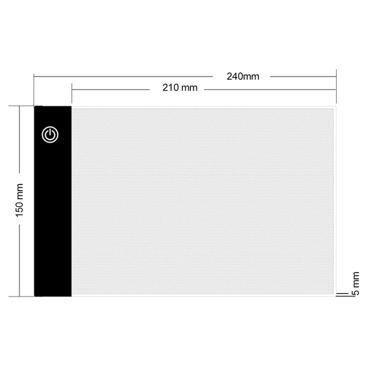 2.2W 5V LED Three Level of Brightness Dimmable A5 Acrylic USB Copy Boards Anime Sketch Drawing Sketchpad -  by PMC Jewellery | Online Shopping South Africa | PMC Jewellery | Buy Now Pay Later Mobicred