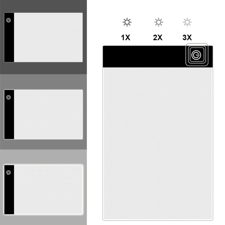 2.2W 5V LED Three Level of Brightness Dimmable A5 Acrylic USB Copy Boards Anime Sketch Drawing Sketchpad -  by PMC Jewellery | Online Shopping South Africa | PMC Jewellery | Buy Now Pay Later Mobicred