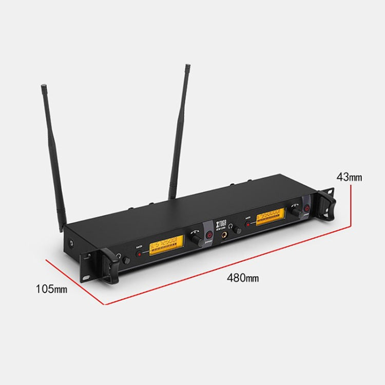 XTUGA IEM1200 Wireless Transmitter Stage Singer Ear Monitor System (UK Plug) - Microphone by XTUGA | Online Shopping South Africa | PMC TechLife | Buy Now Pay Later Mobicred