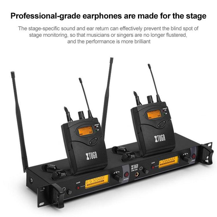 XTUGA IEM1200 Wireless Transmitter Stage Singer Ear Monitor System (UK Plug) - Microphone by XTUGA | Online Shopping South Africa | PMC TechLife | Buy Now Pay Later Mobicred