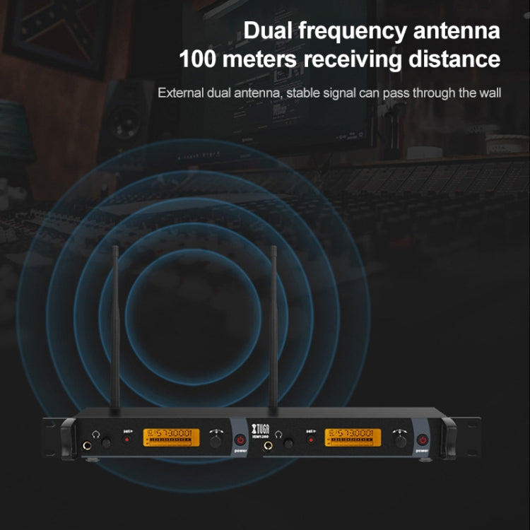 XTUGA IEM1200 Wireless Transmitter Stage Singer Ear Monitor System (UK Plug) - Microphone by XTUGA | Online Shopping South Africa | PMC TechLife | Buy Now Pay Later Mobicred