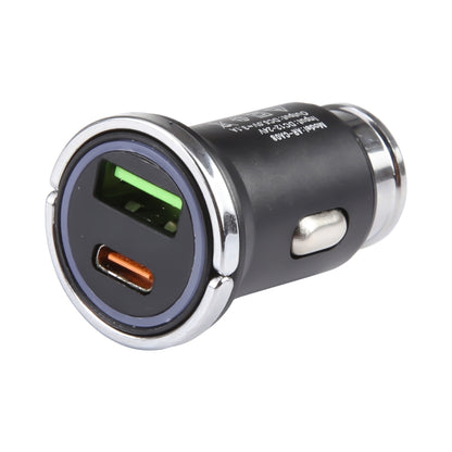 AR-CA08 12W 2A USB-C / Type-C + USB Ports Car Charger (Black) - Car Charger by PMC Jewellery | Online Shopping South Africa | PMC Jewellery | Buy Now Pay Later Mobicred