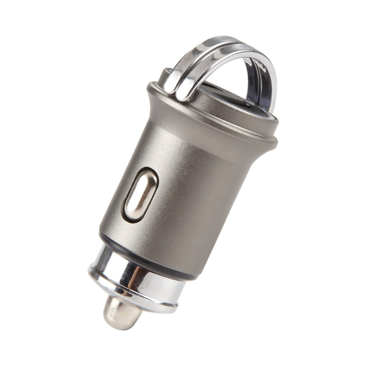 AR-CA08 12W 2A USB-C / Type-C + USB Ports Car Charger (Grey) - Car Charger by PMC TechLife | Online Shopping South Africa | PMC TechLife | Buy Now Pay Later Mobicred