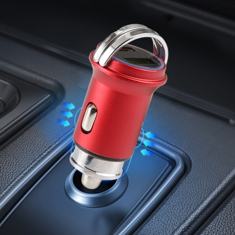 AR-CA08 12W 2A USB-C / Type-C + USB Ports Car Charger (Gold) - Car Charger by PMC Jewellery | Online Shopping South Africa | PMC Jewellery | Buy Now Pay Later Mobicred