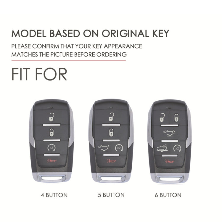 For Dodge Ram 5-button C162 Car Key Leather Protective Case (Brown) - Car Key Cases by PMC TechLife | Online Shopping South Africa | PMC TechLife | Buy Now Pay Later Mobicred