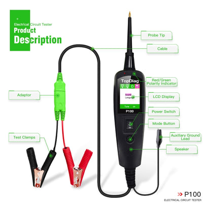 TopDiag P100 Car Circuit Intelligent Analyzer Diagnostic Instrument, Cable Length: 10m - Electronic Test by PMC Jewellery | Online Shopping South Africa | PMC Jewellery | Buy Now Pay Later Mobicred