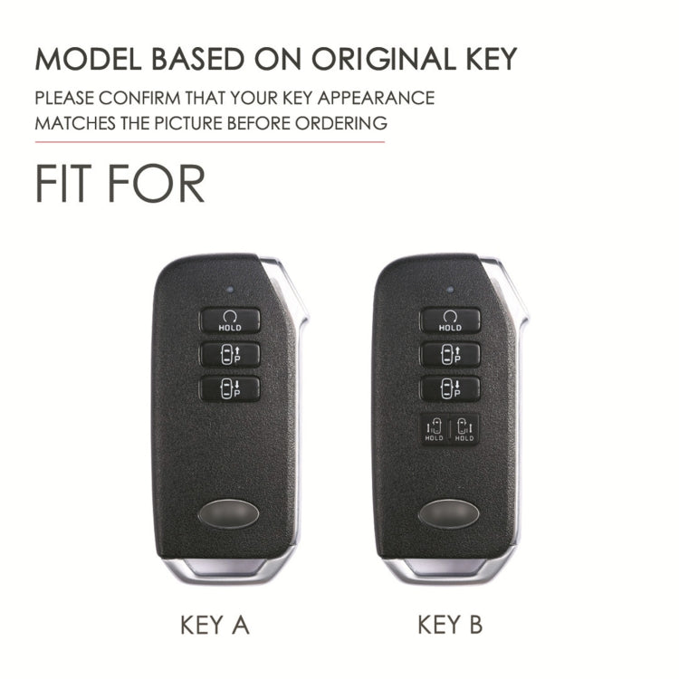 For Kia 3-button Hallmo Car Cowhide Leather Key Protective Cover Key Case(Black) - free shipping - PMC TechLife - Order now!