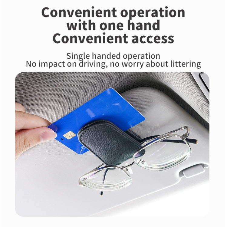Car Sun Visor Glasses Clip Multi-functional Card Storage Bracket (Black) - Sunglasses & Glasses Clips by PMC TechLife | Online Shopping South Africa | PMC TechLife | Buy Now Pay Later Mobicred