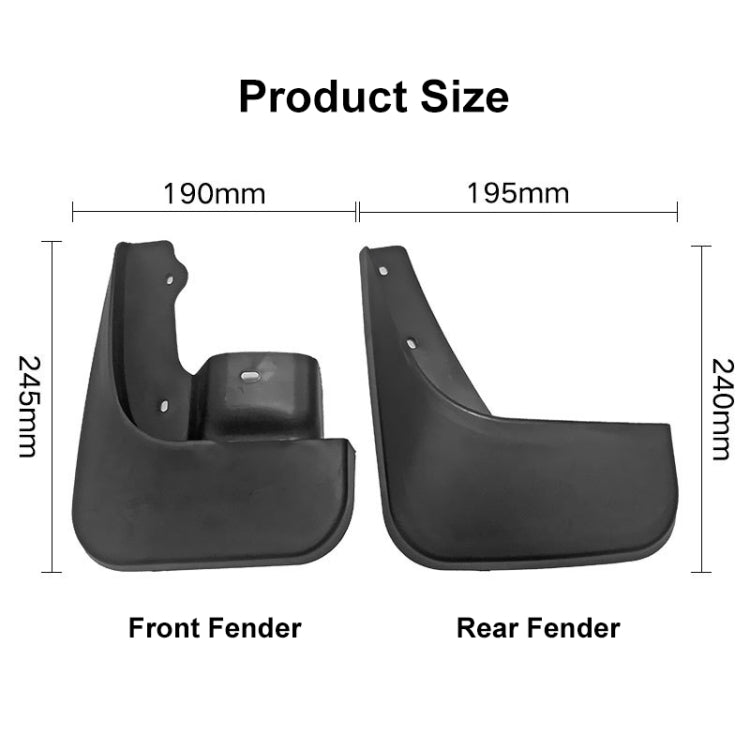 For Suzuki Jimny 2005-2018 4pcs/Set Car Auto Soft Plastic Splash Flaps Fender Guard - Mudguards by PMC TechLife | Online Shopping South Africa | PMC TechLife