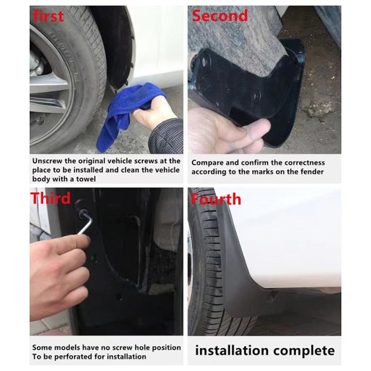 For Suzuki Jimny 2005-2018 4pcs/Set Car Auto Soft Plastic Splash Flaps Fender Guard - Mudguards by PMC TechLife | Online Shopping South Africa | PMC TechLife
