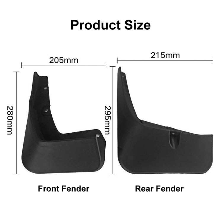 For Suzuki VITARA  2016-2019 4pcs/Set Car Auto Soft Plastic Splash Flaps Fender Guard - Mudguards by PMC TechLife | Online Shopping South Africa | PMC TechLife | Buy Now Pay Later Mobicred