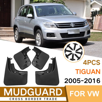 For Volkswagen Tiguan 2005-2016 4pcs/Set Car Auto Soft Plastic Splash Flaps Fender Guard - Mudguards by PMC Jewellery | Online Shopping South Africa | PMC Jewellery