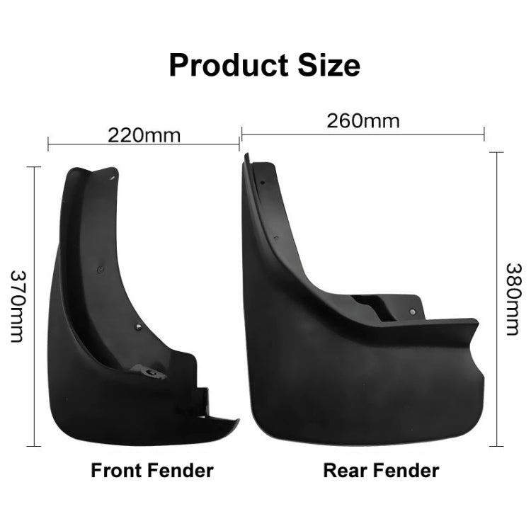 For Ford Explorer 2011-2019 4pcs/Set Car Auto Soft Plastic Splash Flaps Fender Guard - Mudguards by PMC TechLife | Online Shopping South Africa | PMC TechLife | Buy Now Pay Later Mobicred