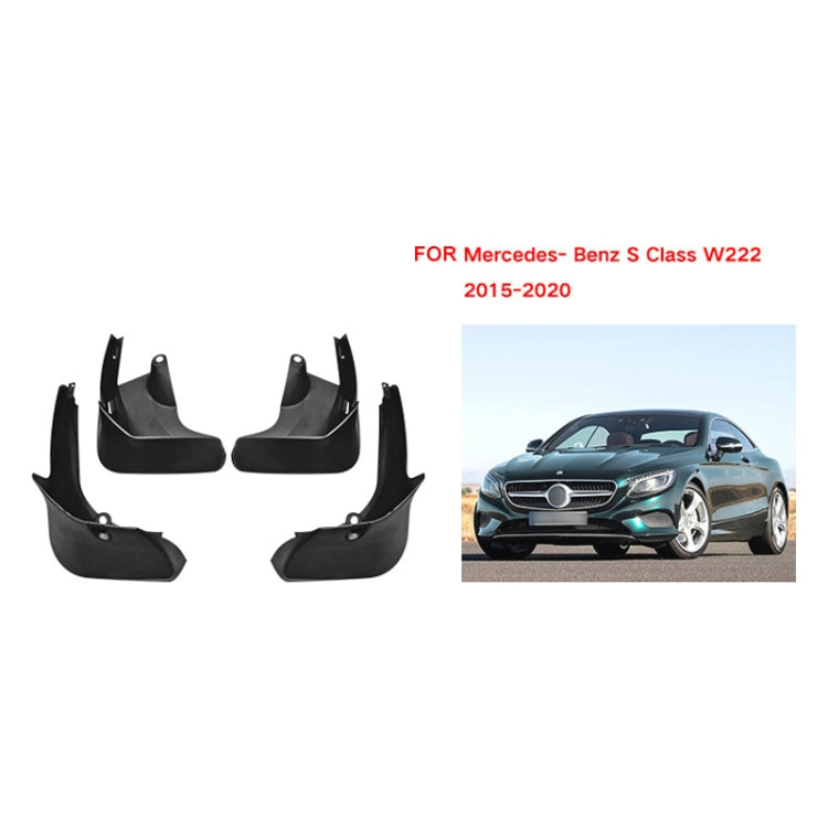 For Mercedes-Benz S-class 2014-2020 4pcs/Set Car Auto Soft Plastic Splash Flaps Fender Guard - Mudguards by PMC TechLife | Online Shopping South Africa | PMC TechLife | Buy Now Pay Later Mobicred