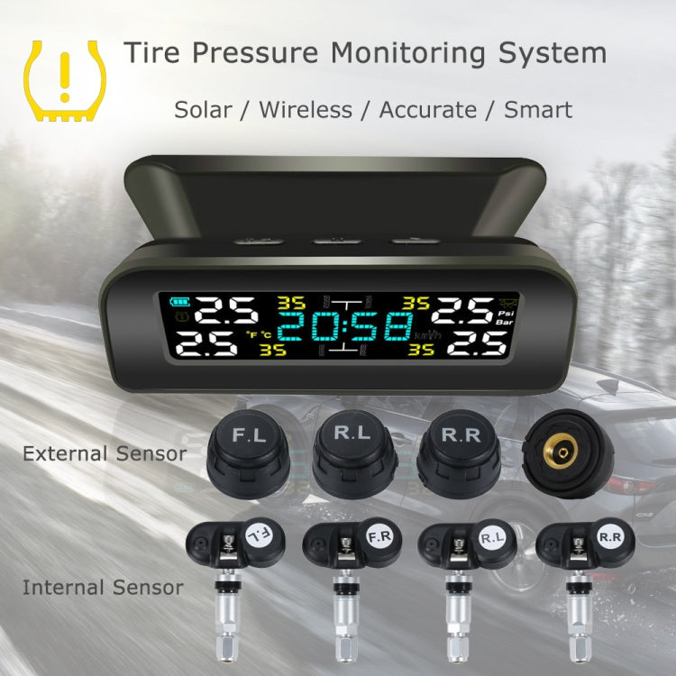 TY17 Car External High Precision Solar Charging Tire Pressure Monitoring System TPMS - Tire Pressure Gauges by PMC Jewellery | Online Shopping South Africa | PMC Jewellery | Buy Now Pay Later Mobicred