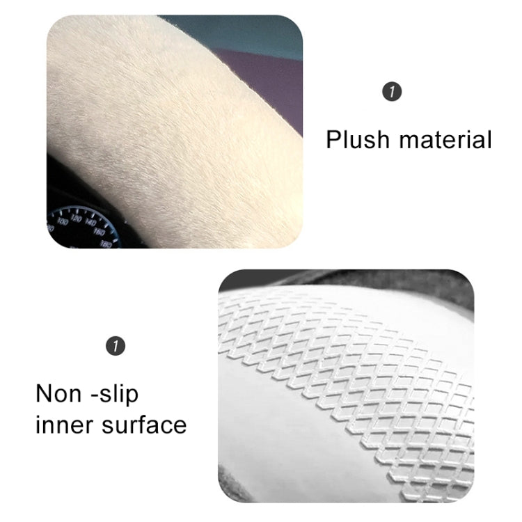D Style Car Universal Camellia Pattern Plush Warm Anti-skid Steering Wheel Cover, Diameter: 38cm - Steering Wheel Accessories by PMC TechLife | Online Shopping South Africa | PMC TechLife | Buy Now Pay Later Mobicred