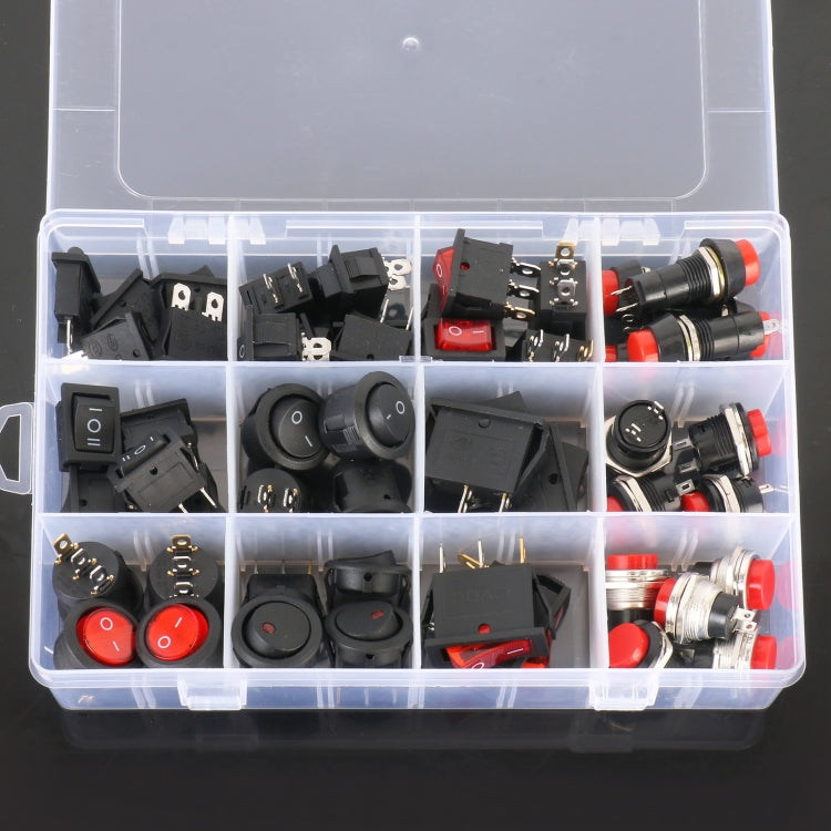 50pcs Universal Power Switch Button Assortment Kit - Car Switches by PMC TechLife | Online Shopping South Africa | PMC TechLife | Buy Now Pay Later Mobicred