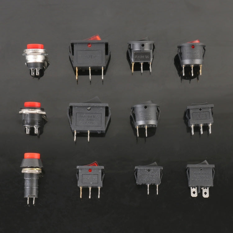 50pcs Universal Power Switch Button Assortment Kit - Car Switches by PMC TechLife | Online Shopping South Africa | PMC TechLife | Buy Now Pay Later Mobicred