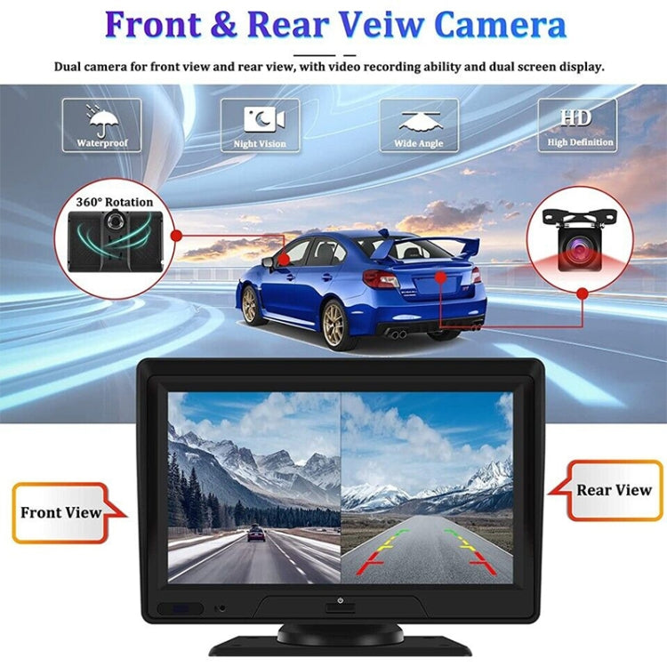 P702D 7 inch Portable Touch Display Wireless Car Navigator Dual-lens Smart Driving Recorder - Car DVRs by PMC Jewellery | Online Shopping South Africa | PMC Jewellery | Buy Now Pay Later Mobicred