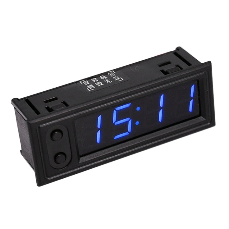 3 in 1 DC5-50V Car High-precision Electronic LED Luminous Clock + Thermometer + Voltmeter (Blue) - Clocks & Car Meters by PMC TechLife | Online Shopping South Africa | PMC TechLife | Buy Now Pay Later Mobicred