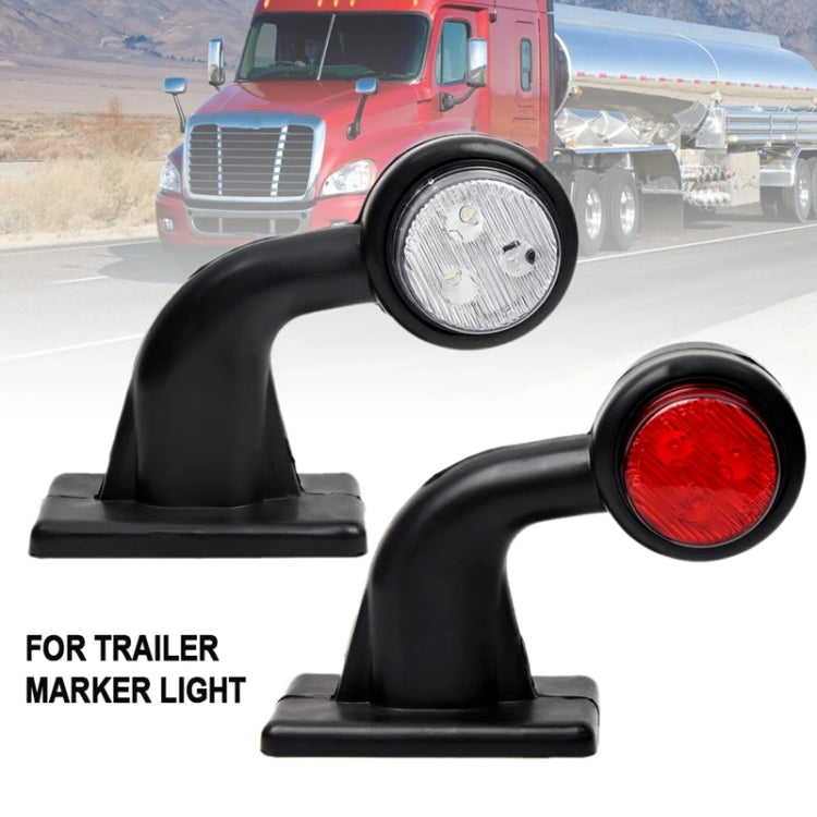 2pcs Car / Truck 12-30V LED Red White Side Marker Indicator Lights Bulb Lamp - Clearance Lights by PMC TechLife | Online Shopping South Africa | PMC TechLife | Buy Now Pay Later Mobicred