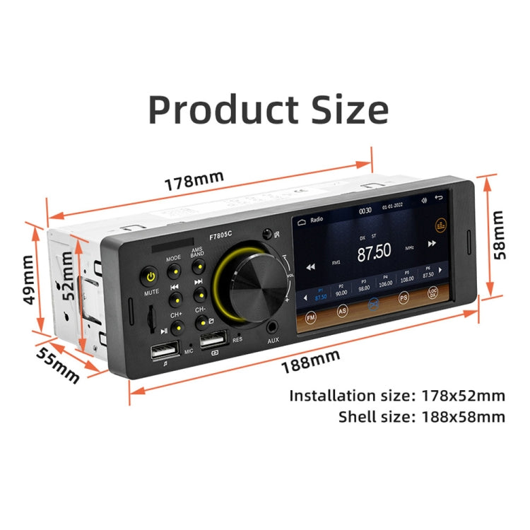 4 inch 800x480P Car Radio Receiver MP5 Player, Support FM & Bluetooth & SD Card with Remote Control - Car MP3 & MP4 & MP5 by PMC Jewellery | Online Shopping South Africa | PMC Jewellery | Buy Now Pay Later Mobicred