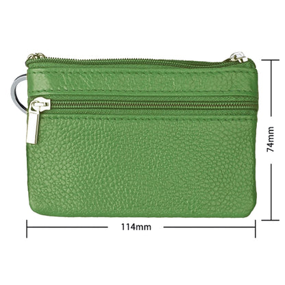 Cowhide Leather Zipper Solid Color Horizontal Card Holder Wallet RFID Blocking Coin Purse Card Bag Protect Case, Size: 11.4*7.4cm(Green) - Antimagnetic RFID Package by PMC Jewellery | Online Shopping South Africa | PMC Jewellery | Buy Now Pay Later Mobicred