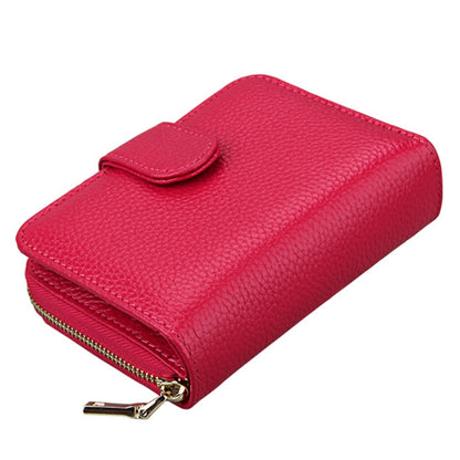 KB132 Female Style Full Grain Cow Leather Multifunctional RFID Wallet/ Card Bag/ Driving License Package(Magenta) - Wallets by PMC Jewellery | Online Shopping South Africa | PMC Jewellery | Buy Now Pay Later Mobicred