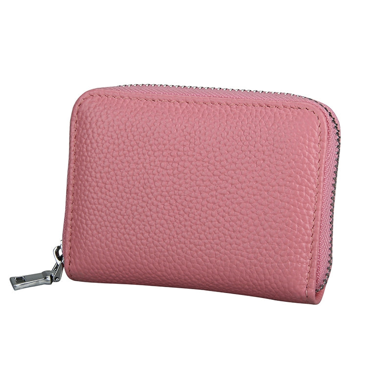 KB205 Antimagnetic RFID Litchi Texture Leather Zipper Large-capacity Card Holder Wallet(Pink) - Antimagnetic RFID Package by PMC Jewellery | Online Shopping South Africa | PMC Jewellery | Buy Now Pay Later Mobicred