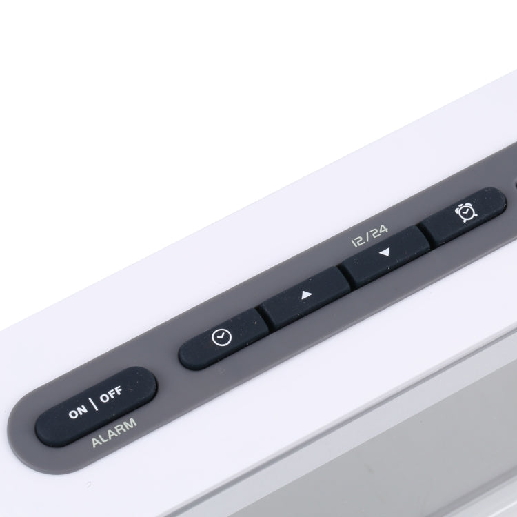 AQ139N LED Display Desktop Alarm Clock (White) - Alarm Clocks by PMc TechLife | Online Shopping South Africa | PMc TechLife | Buy Now Pay Later Mobicred