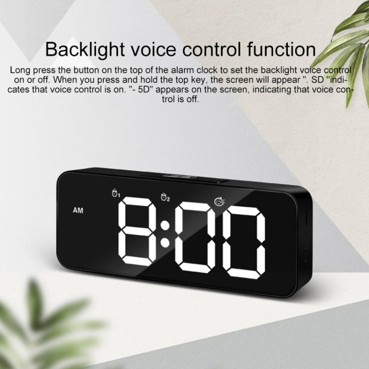 XM905 Multifunctional Voice-activated Alarm Clock LED Electronic Wall Clock (Black) - Wall Clock by PMc TechLife | Online Shopping South Africa | PMc TechLife | Buy Now Pay Later Mobicred