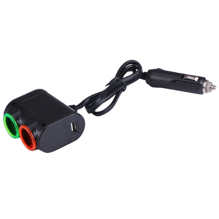 Olesson Streamlined Design 1.2A USB Car Cigarette Lighter Socket Car Charger with Color LED Light - Cigar Socket by PMC Jewellery | Online Shopping South Africa | PMC Jewellery | Buy Now Pay Later Mobicred