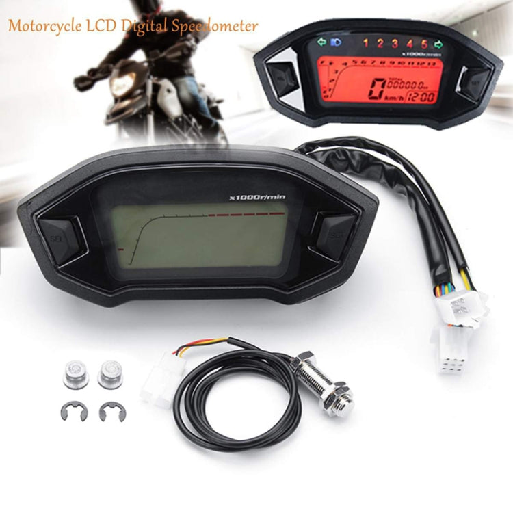B2912 Motorcycle Modified Instrument Panel 12V LCD Display Odometer Mileage 2-4 Cylinder Speedometer - Electrical Instruments by PMC TechLife | Online Shopping South Africa | PMC TechLife | Buy Now Pay Later Mobicred
