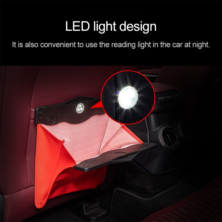 Car Multifunctional LED Design Hanging Folding Garbage Bin Storage Box (Brown) - Stowing Tidying by PMC TechLife | Online Shopping South Africa | PMC TechLife | Buy Now Pay Later Mobicred