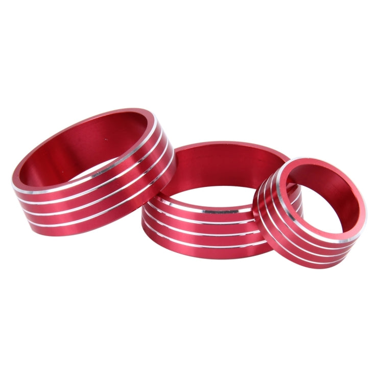 3 PCS Car Aluminum Air Conditioner Knob Case For Honda(Red) - Decoration Rings by PMC TechLife | Online Shopping South Africa | PMC TechLife | Buy Now Pay Later Mobicred