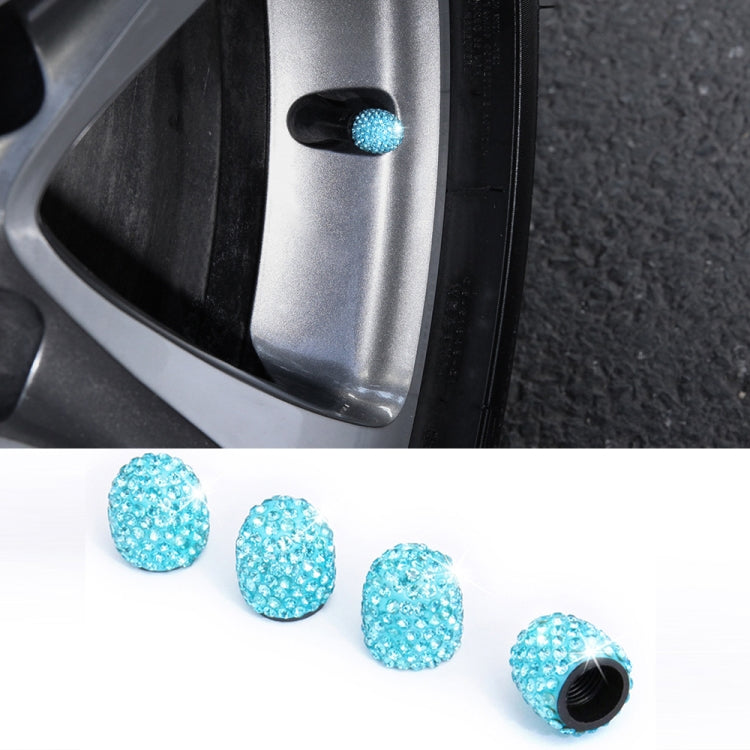 Car Crystal Tire Valve Cap Gas Cap Mouthpiece Cover (Lake Blue) - Tire Valve Caps by PMC Jewellery | Online Shopping South Africa | PMC Jewellery | Buy Now Pay Later Mobicred