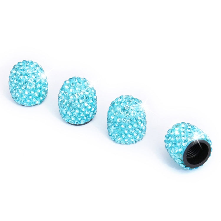 Car Crystal Tire Valve Cap Gas Cap Mouthpiece Cover (Lake Blue) - Tire Valve Caps by PMC Jewellery | Online Shopping South Africa | PMC Jewellery | Buy Now Pay Later Mobicred