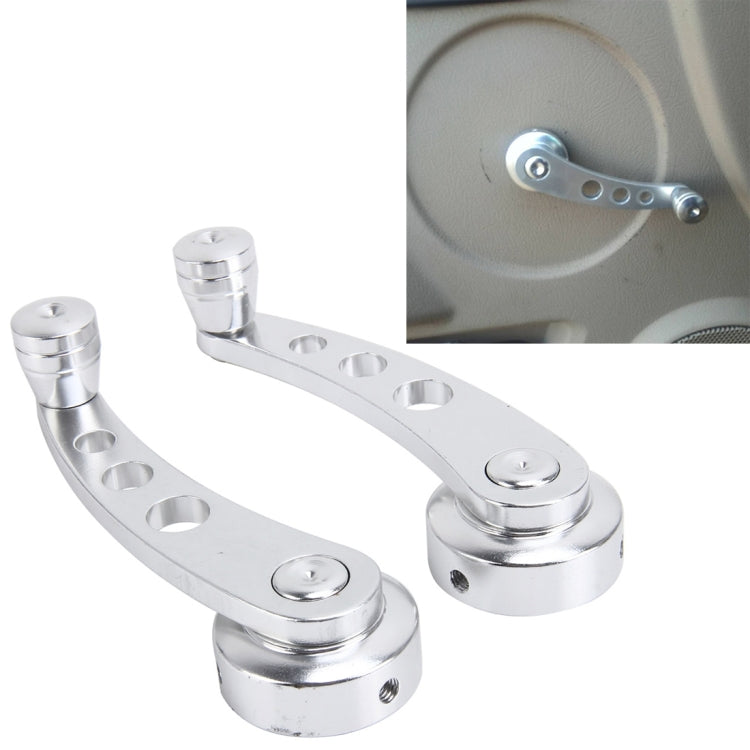 1 Pair Universal Car Wagon Door Window Crank Handle Winder  Manual Door Crank Handle Window Winders(Silver) - Ornaments by PMC Jewellery | Online Shopping South Africa | PMC Jewellery | Buy Now Pay Later Mobicred