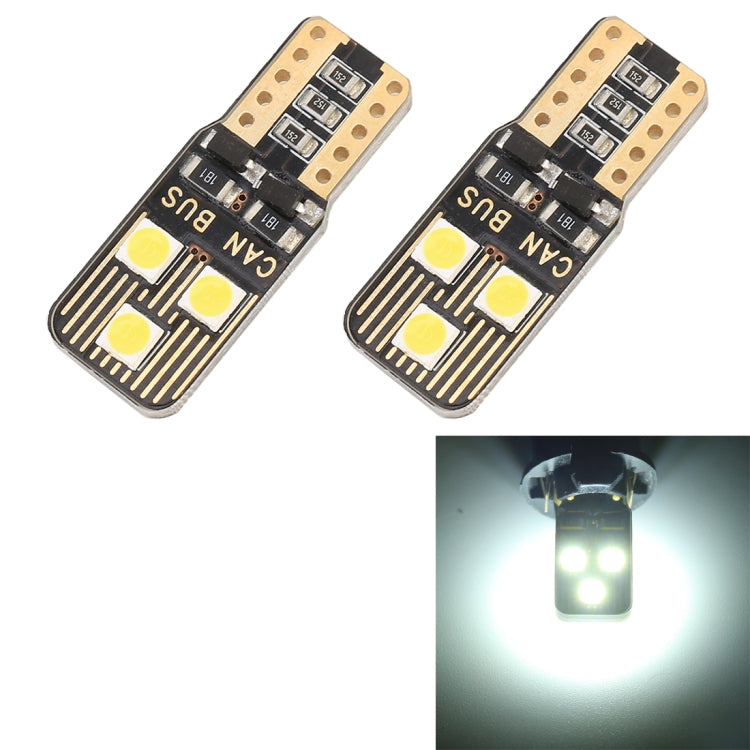 2 PCS T10 / W5W / 168 / 194 DC12V / 1.6W / 6000K / 110LM 6LEDs SMD-3030 Car Clearance Light, with Decoder (White Light) - Clearance Lights by PMC Jewellery | Online Shopping South Africa | PMC Jewellery | Buy Now Pay Later Mobicred