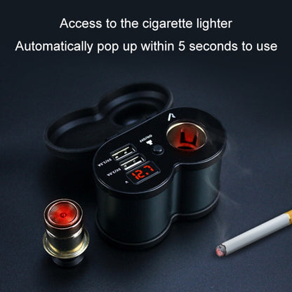 Portable Motorcycle Aluminum Alloy Dual USB Charger Cigarette Lighter (Gold) - Battery Charger by PMC Jewellery | Online Shopping South Africa | PMC Jewellery | Buy Now Pay Later Mobicred