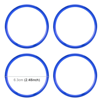 4 PCS Car Metal Wheel Hub Decoration Ring for BMW 5 Series 2018 (Blue) - Wheels Tires & Parts by PMC Jewellery | Online Shopping South Africa | PMC Jewellery | Buy Now Pay Later Mobicred