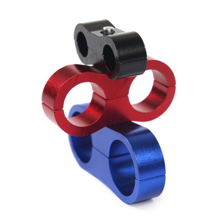 AN10 Automotive 2-hole High Pressure Tubing Fixing Clip Car Tubing Clamp Aluminum Alloy Clip Tubing Separator, Random Color Delivery - Booster Cable & Clip by PMC Jewellery | Online Shopping South Africa | PMC Jewellery | Buy Now Pay Later Mobicred