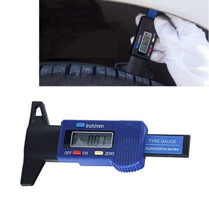 0-25mm Electronic Digital Tread Plan Refinding Rounds Refinding Outcome Exists Tread Tablets Type Gauge Depth Vernier Caliper Measuring Tools(Blue) - Electronic Test by PMC Jewellery | Online Shopping South Africa | PMC Jewellery | Buy Now Pay Later Mobicred