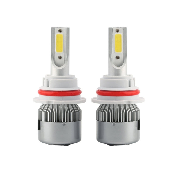 2pcs 9007 18W 1800LM 6000K Waterproof IP68 Car Auto LED Headlight with 2 COB LED Lamps, DC 9-36V(White Light) - LED Headlamps by PMC Jewellery | Online Shopping South Africa | PMC Jewellery | Buy Now Pay Later Mobicred