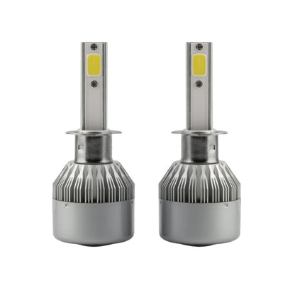 2pcs H1 18W 1800LM 6000K Waterproof IP68 Car Auto LED Headlight with 2 COB LED Lamps, DC 9-36V(White Light) - LED Headlamps by PMC Jewellery | Online Shopping South Africa | PMC Jewellery | Buy Now Pay Later Mobicred