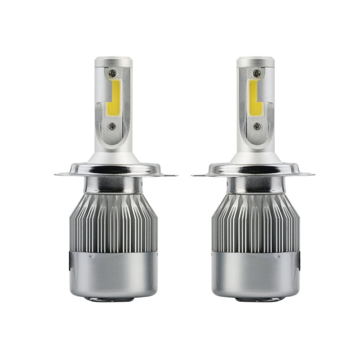 2pcs H4 18W 1800LM 6000K Waterproof IP68 Car Auto LED Headlight with 2 COB LED Lamps, DC 9-36V(White Light) - LED Headlamps by PMC Jewellery | Online Shopping South Africa | PMC Jewellery | Buy Now Pay Later Mobicred